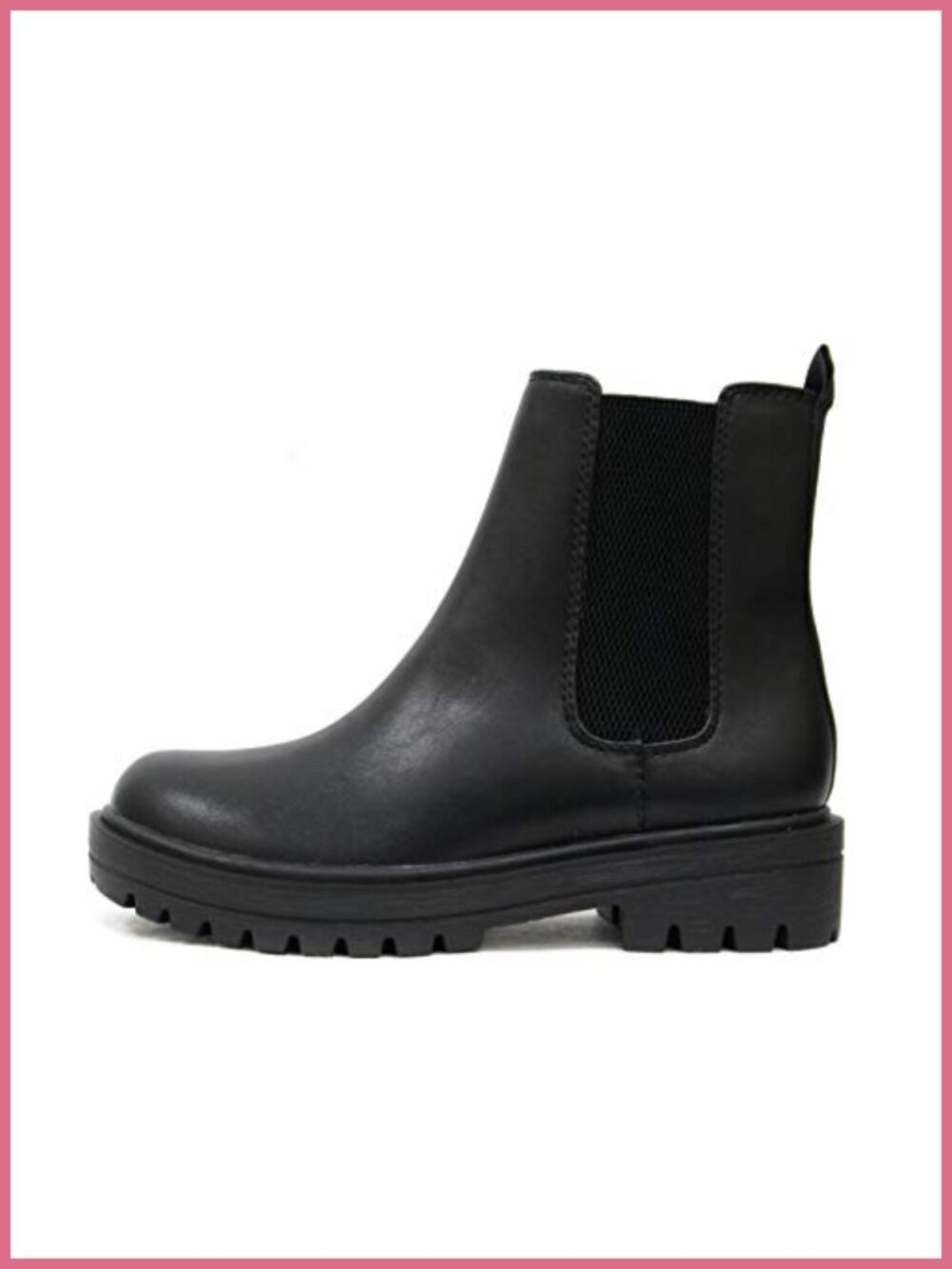 Lug Sole Low Heel Chelsea Ankle Bootie Double Elastic Gore Slip-On